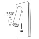 Бра направленого света VASMAR 1600041WL-L3B3K + USB черный