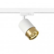 Трековий світильник Azzardo AZ6217 + AZ6228 Alia Track 3Line Base + Ring White/Anodised Gold