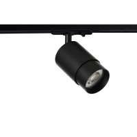 Трековий світильник Azzardo AZ6222 + AZ6224 Alia Track 1Line Base + Ring Black/Black
