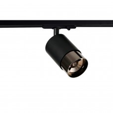 Трековий світильник Azzardo AZ6222 + AZ6227 Alia Track 1Line Base + Ring Black/Black Chrome