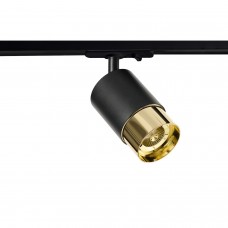 Трековий світильник Azzardo AZ6222 + AZ6229 Alia Track 1Line Base + Ring Black/Brushed Gold