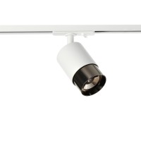 Трековый светильник Azzardo AZ6223 + AZ6227 Alia Track 1Line Base + Ring White/Black Chrome