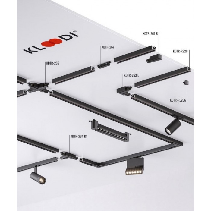 Комплект підвісів для однофазного треку Kloodi KDTR-291 BK