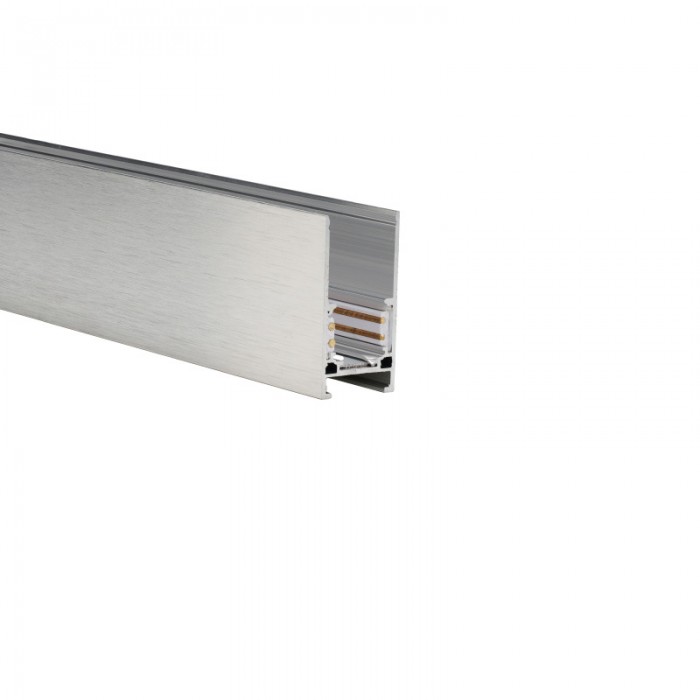 Магнітний шинопровід 3м Azzardo AZ6362 ALFA TRACK MAGNETIC52 3m + 2x END CAP ANODISED SILVER