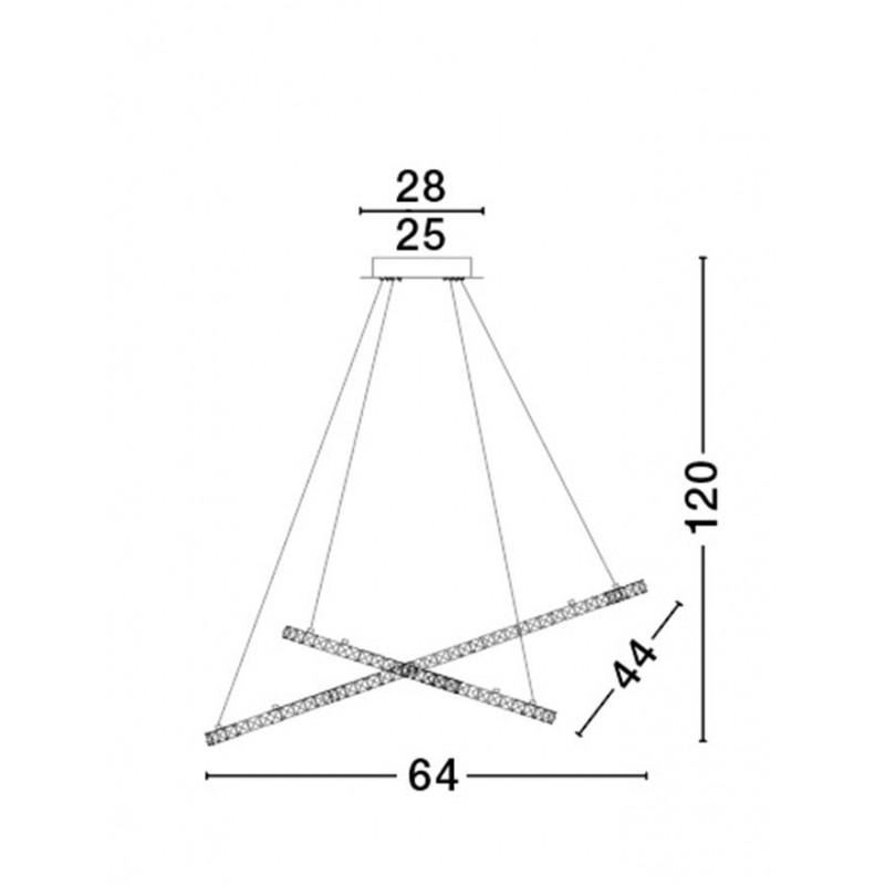 Люстра Nova Luce 7403001 Celine, 40 Вт, 2400 лм, 3500K