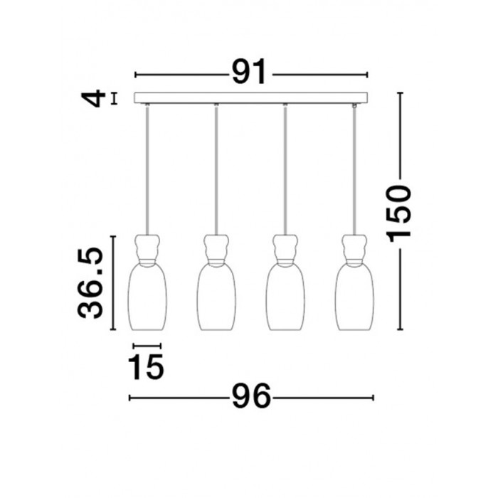 Подвесной светильник Nova Luce 9030548 Pluma, 36 Вт, 3660 лм, 3000К