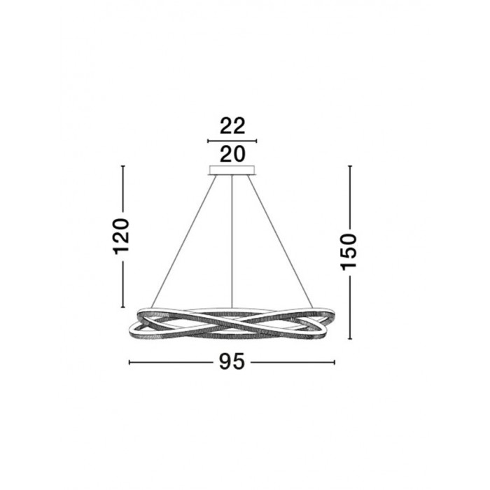 Люстра - Nova Luce 9186935 Ofelia, 68 Вт, 5637 лм, 3000К
