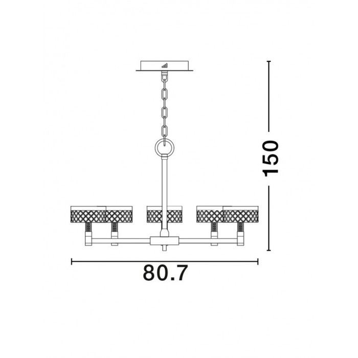 Люстра - Nova Luce 9186945 Bion, 48 Вт, 3094 лм, 3000К