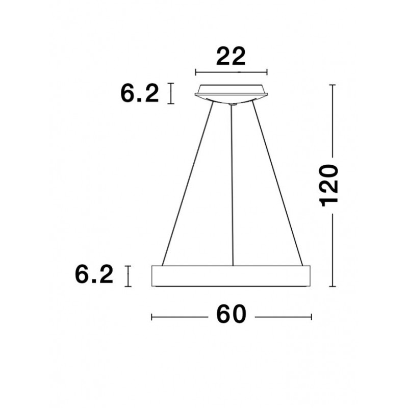 Підвісний світильник Nova Luce 9453453 Rando Thin, 50 Вт, 3250 лм, 3000K