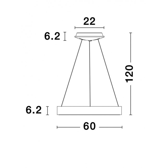 Підвісний світильник Nova Luce 9453455 Rando Thin, 50 Вт, 3250 лм, 3000K