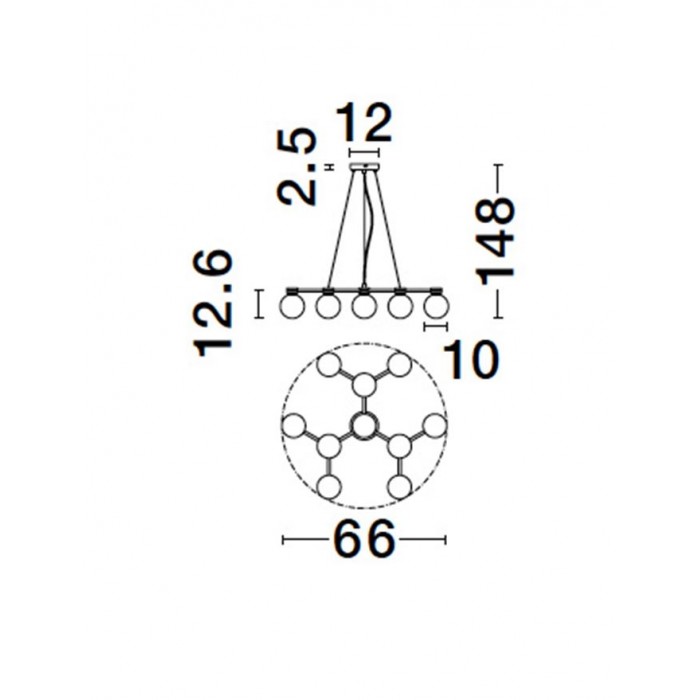 Люстра - Nova Luce 9620161 Ovalino