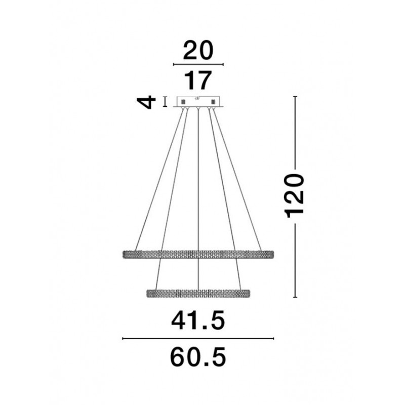 Люстра Nova Luce 9748159 Ginevra, 54 Вт, 3350 лм, 3000K