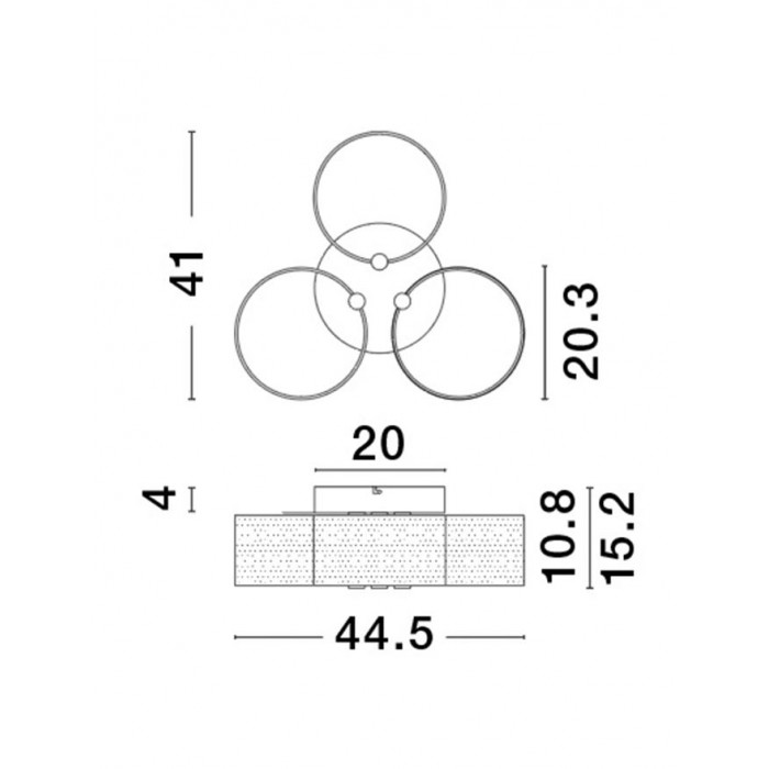 Люстра - Nova Luce 9756711 Gatlin, 20.5 Вт, 2230 лм, 3000K