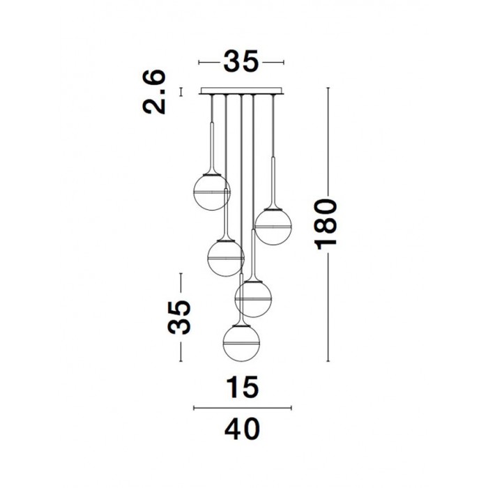 Підвісний світильник Nova Luce 9960614 Cantona