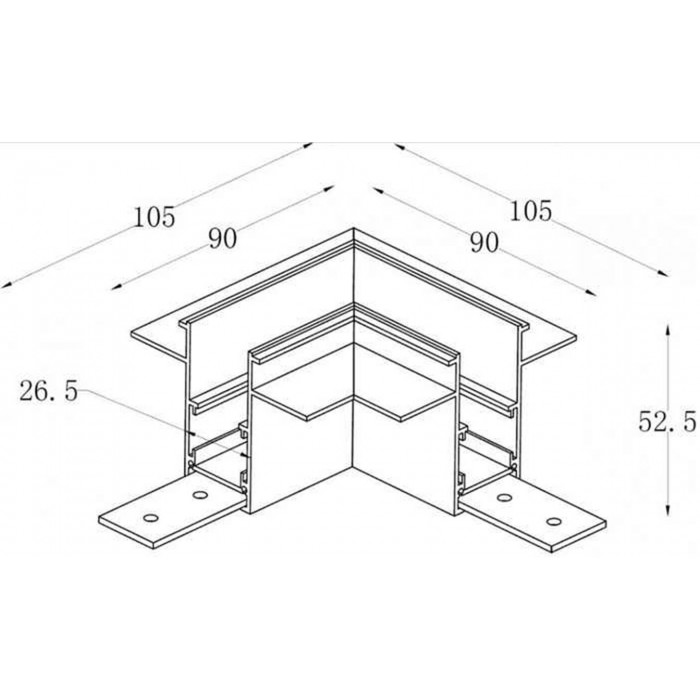 Кутове з'єднання Kloodi KLOODI_KDMG-ZM 90 BK