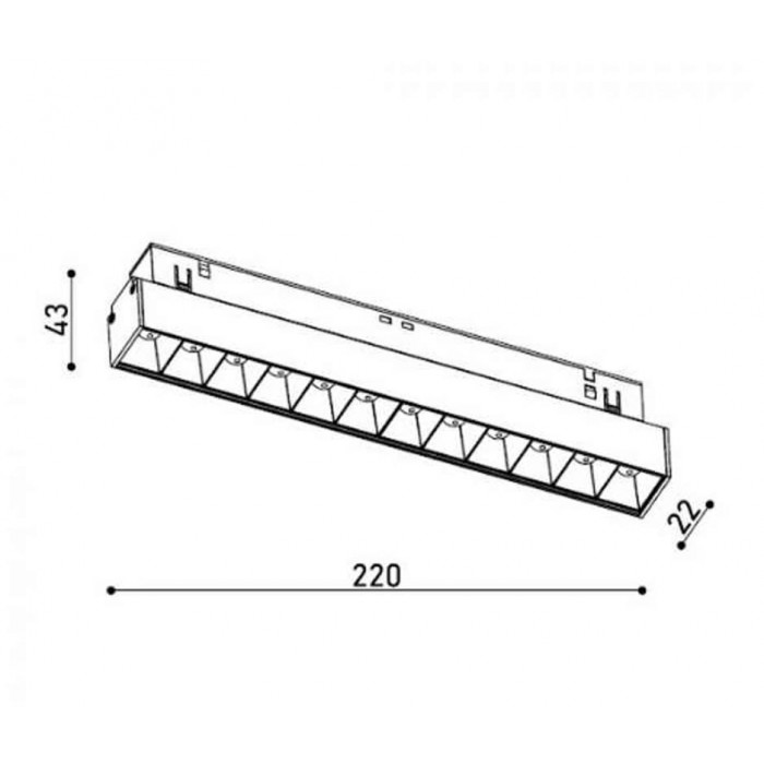 Лінійний магнітний світильник Kloodi KLOODI_KDMG-LINE220 DL 12W 3K WH Білий