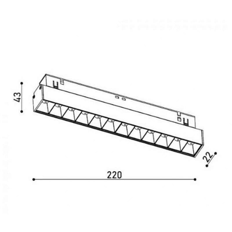Светильник магнитный трековый Kloodi KLOODI_KDMG-LINE220 DL 12W 3K WH