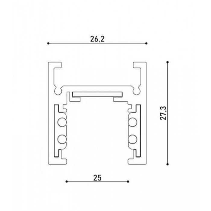 Магнітний накладний трек Kloodi KLOODI_KDMG-SLIM-TRN 2M BK чорний
