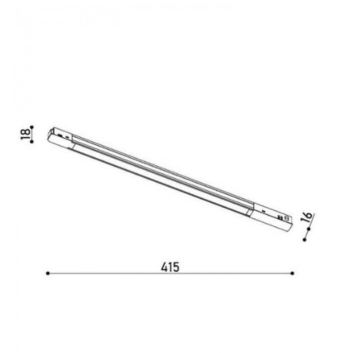 Лінійний магнітний світильник Kloodi KLOODI_KDMG-SLIM-LINE416 PC 10W 4K BK Чорний