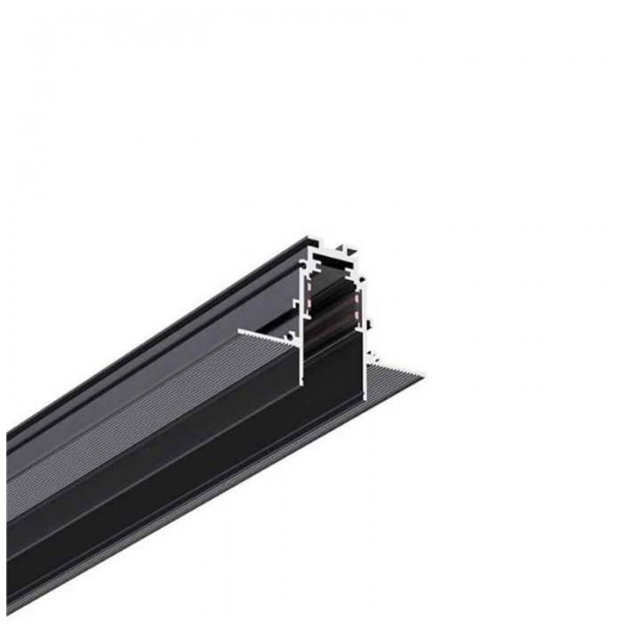 Магнітний врізний шинопровід 3м Kloodi KLOODI_KDMG-TRX 3M BK чорний під 12мм гіпсокартон