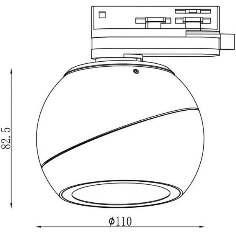 Светильник трековый однофазный Kloodi KD-T021 12W 3К BK