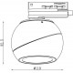 Светильник трековый однофазный Kloodi KD-T021 12W 3К BK