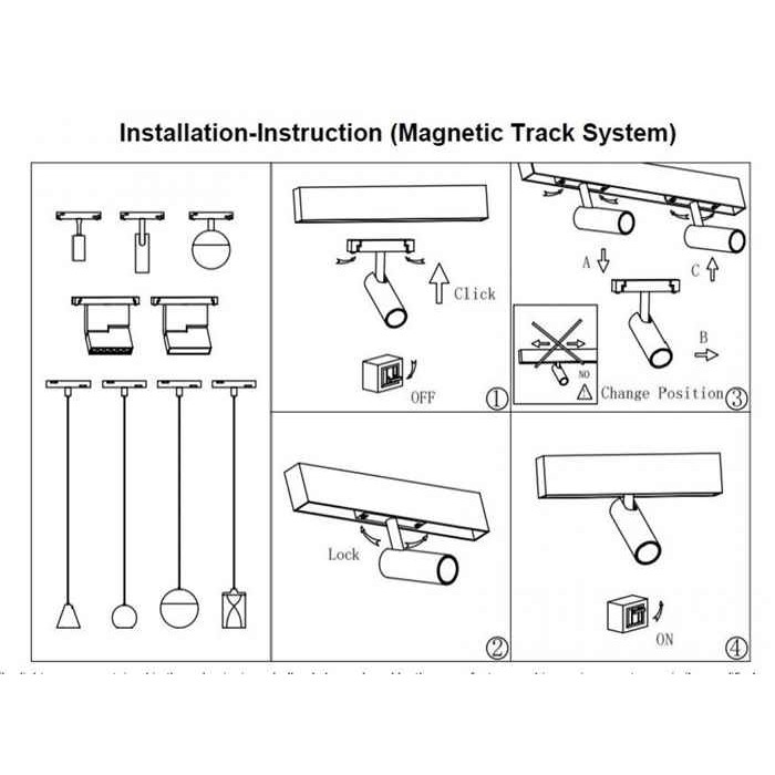 Магнитный трековый светильник Kloodi KDMG-SPOT30 3W 3K BK Spot30
