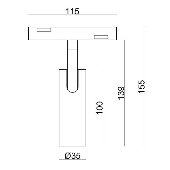 Магнітний спот Kloodi KDMG-SPOT35 7W 3K GD Spot35 золотий