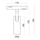 Магнитный трековый светильник Kloodi KDMG-SPOT35 7W 3K BK Spot35