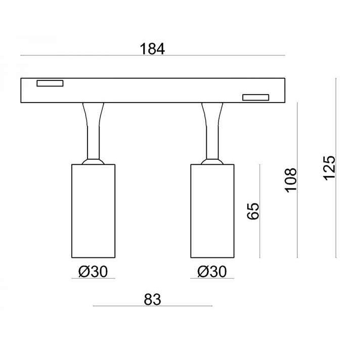 Магнитный трековый светильник Kloodi KDMG-SPOT30 2x3W 3K WH Spot30