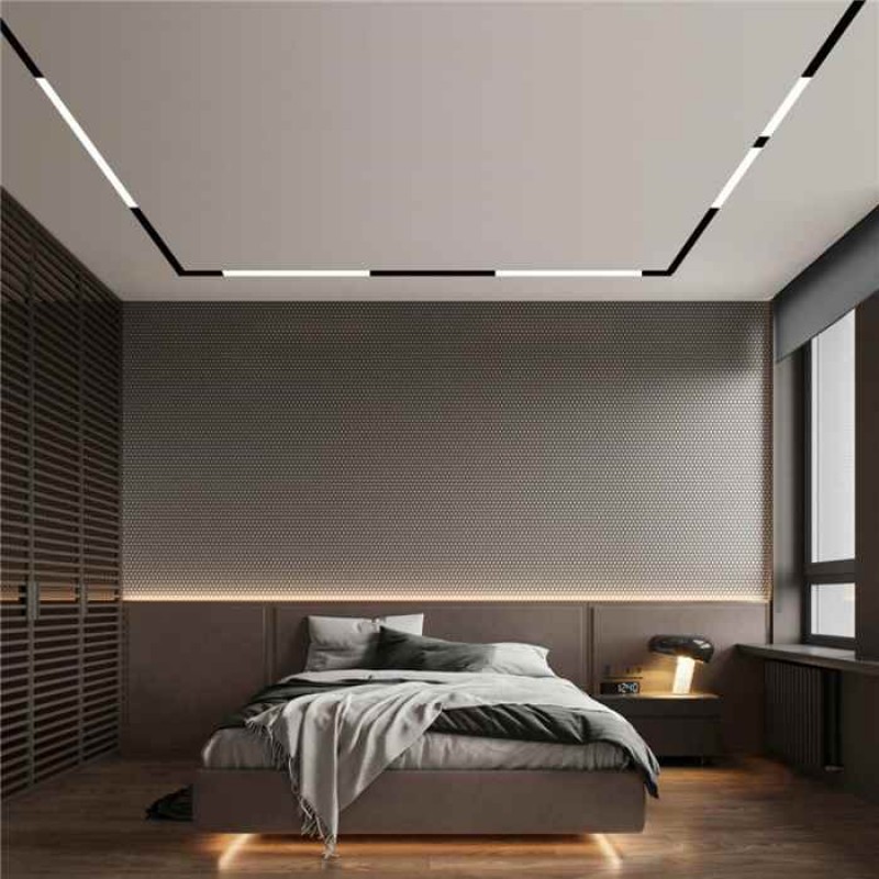 Магнитный трековый светильник Kloodi KDMG-LINE300 PC 12W 4K BK Line300