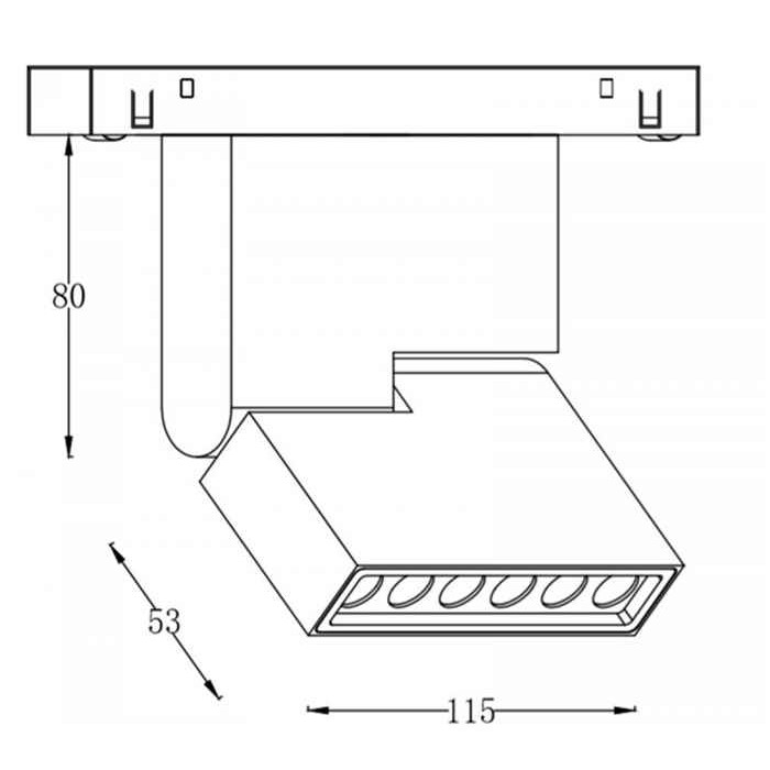 Светильник магнитный трековый Kloodi KDMG-M11 6W 3K WH