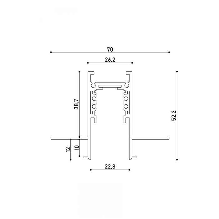Светильник магнитный трековый Kloodi KDMG-LINE600 PC 24W 3K WH