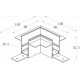 Угловое соединение Kloodi KDMG-ZM 90 Recessed