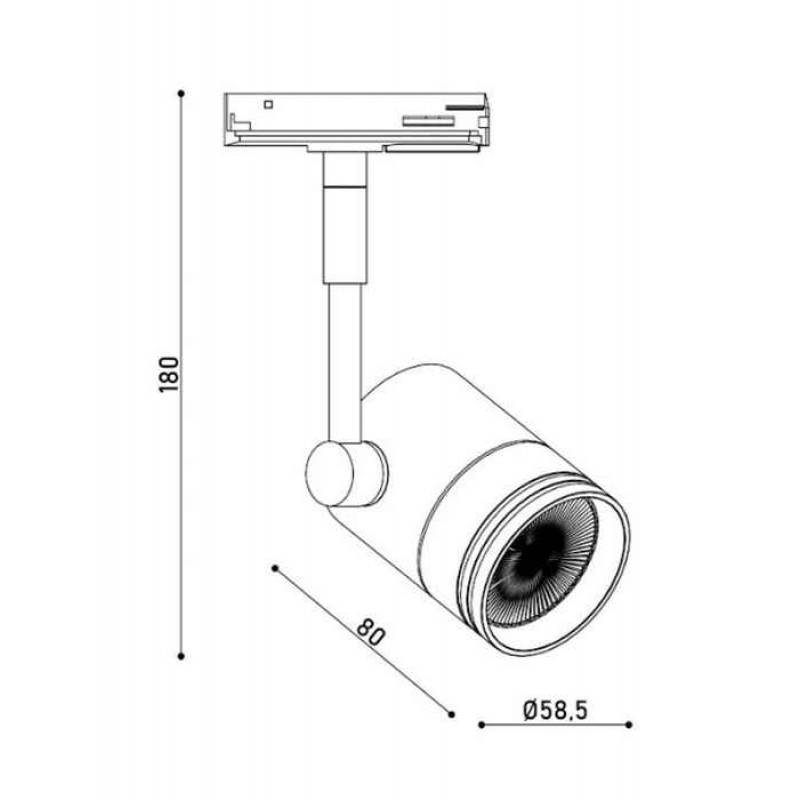 Світильник на трек 1ф Kloodi KD-5050/01-2L-WH Track під ламу GU10 Білий