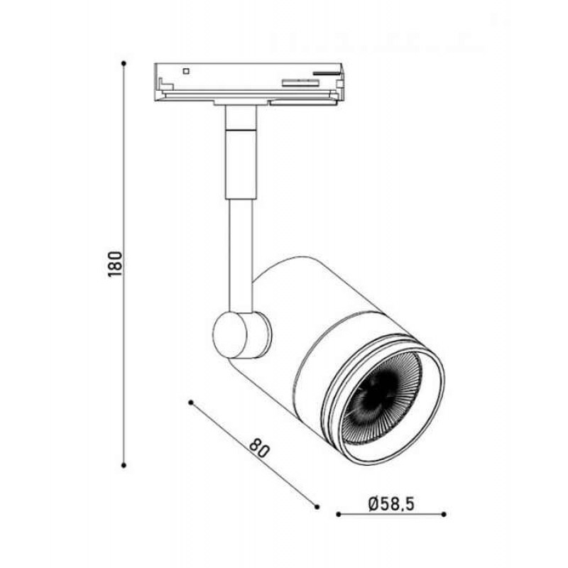 Світильник на трек 1ф Kloodi KD-5050/01-2L-BK Track під ламу GU10 Чорний