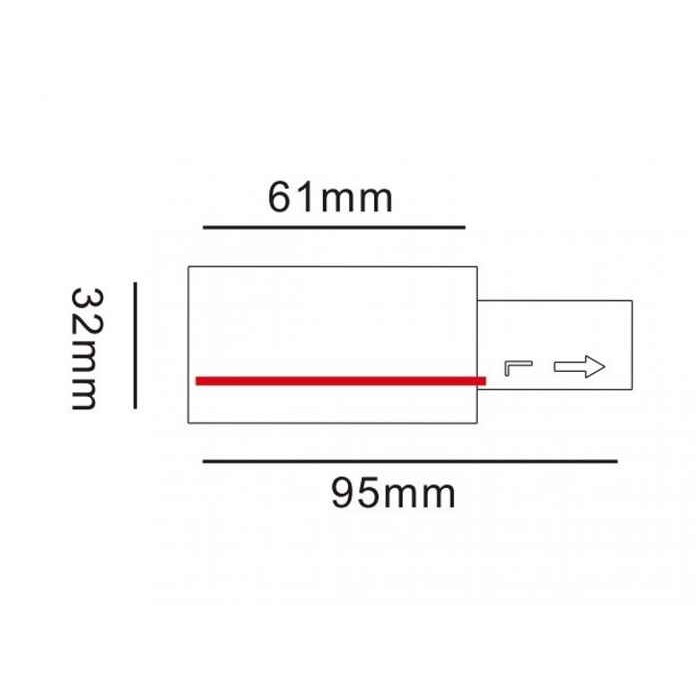 Підвід живлення для треку Kloodi KDTR-261 L WH