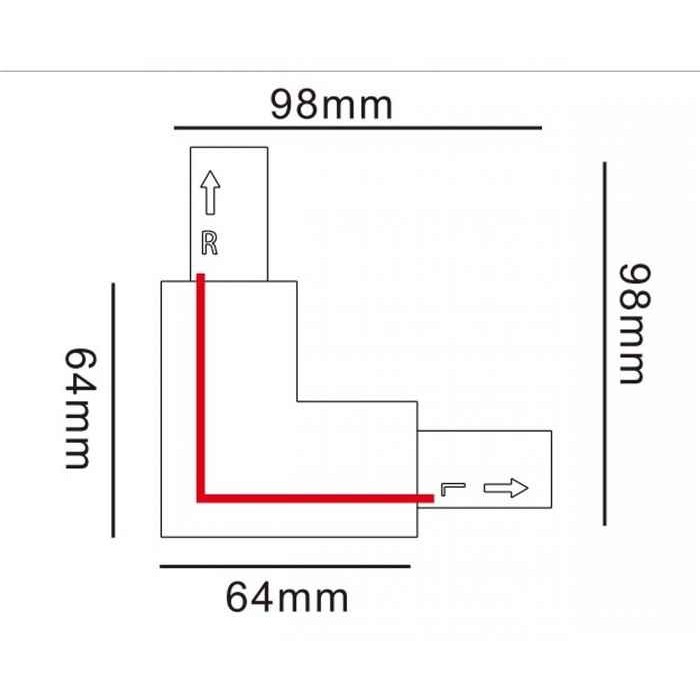 З`єднання кутове Kloodi KDTR-263 L WH