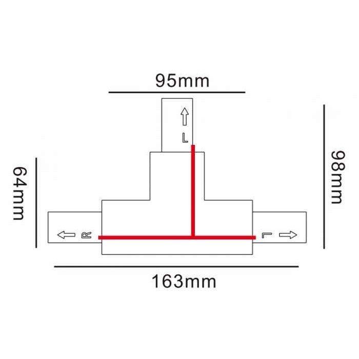 З`єднання Т-подібне Kloodi KDTR-264 R1 WH