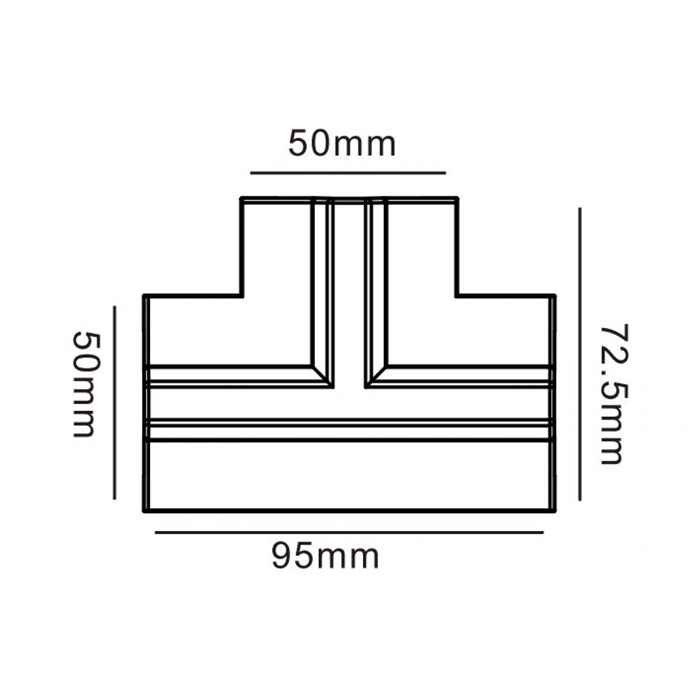 Заглушка для Т-подібного з`єднання для врізного треку Kloodi KDTR-RL264 WH