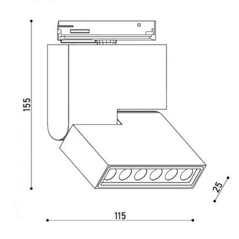 Светильник трековый однофазный Kloodi KD-STL0612 3K WH