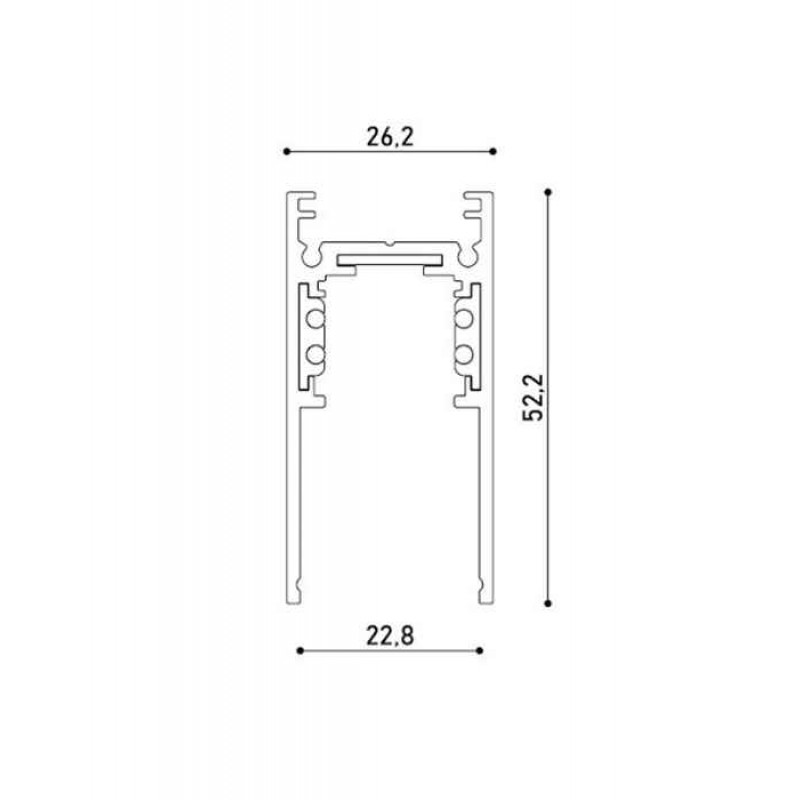 Магнитный шинопровод 2м Kloodi KDMG-TRN 2M BK Surface