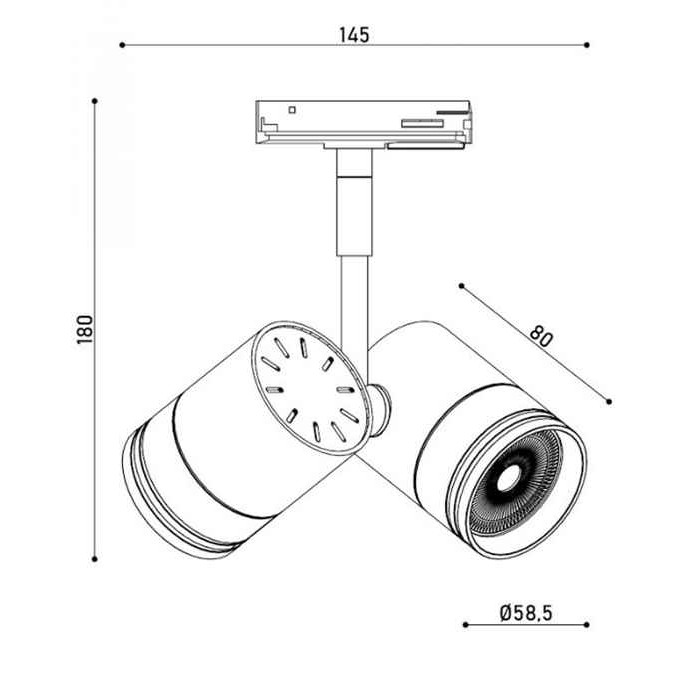 Светильник трековый Kloodi KD-5050/02-2L-BK Track