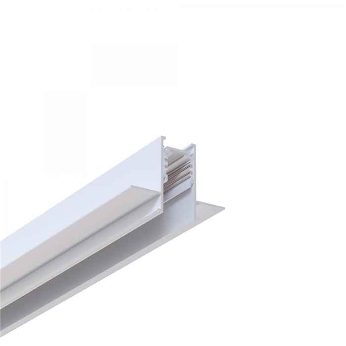 Магнітний врізний шинопровід 3м Kloodi KDMG-TR 3M WH білий для гіпсокартону