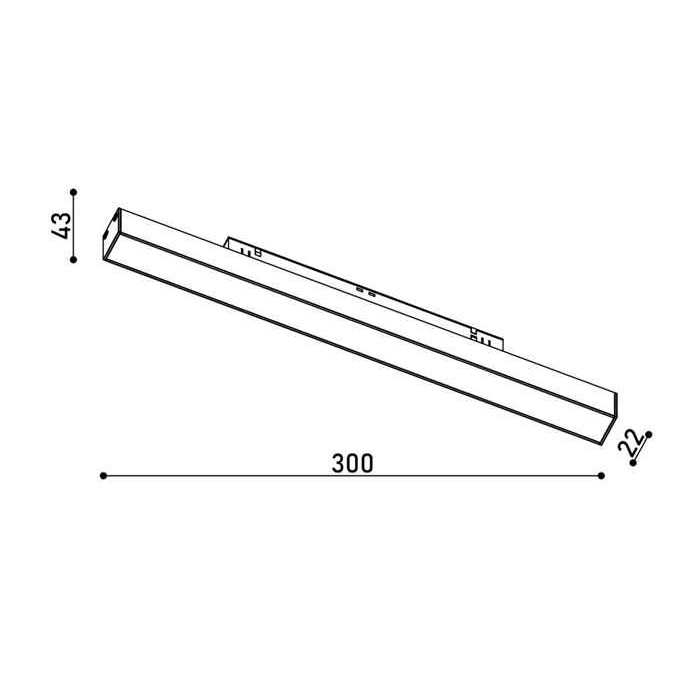 Лінійний магнітний світильник Kloodi KDMG-LINE300 PC 12W 3K WH білий