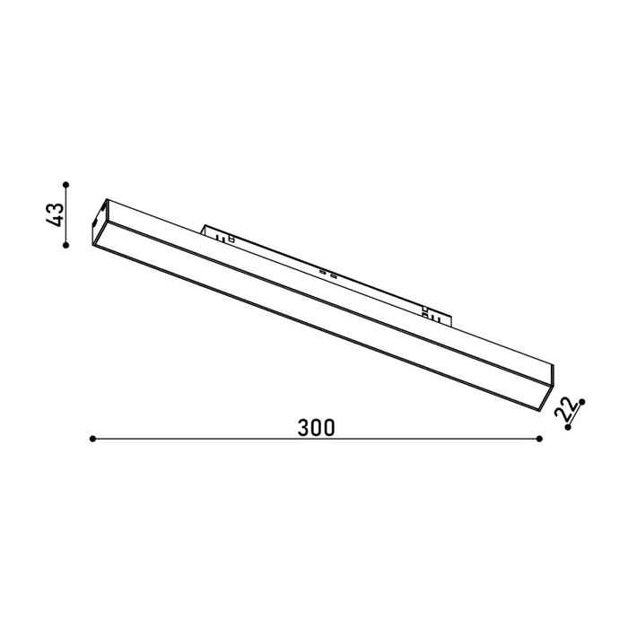 Лінійний магнітний світильник Kloodi KDMG-LINE300 PC 12W 4K WH білий