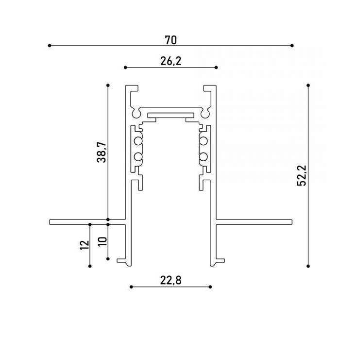 Лінійний магнітний світильник Kloodi KDMG-LINE300 PC 12W 4K WH білий