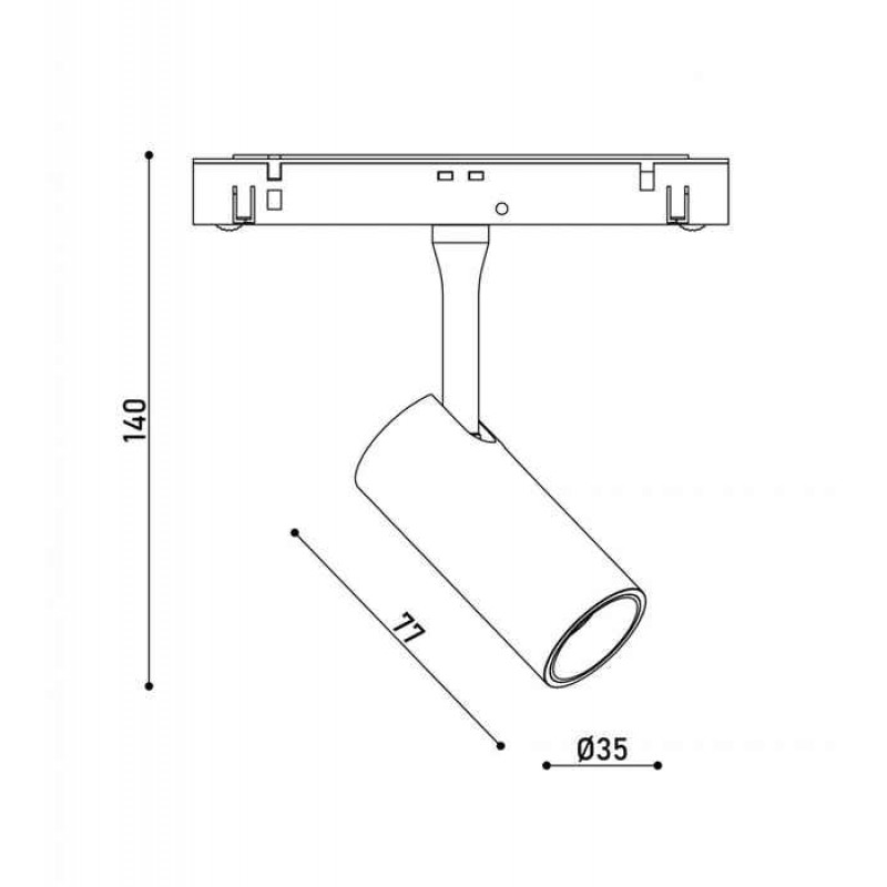Светильник магнитный трековый Kloodi KDMG-SPOT35 6W 4K WH