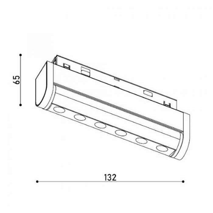 Лінійний магнітний світильник Kloodi KDMG-TORN130 6W 3K BK Чорний