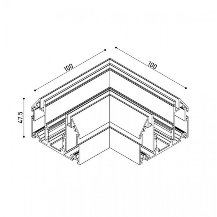 З'єднувач кутовий для натяжної стелі KLOODI KDMG-STRECTH ZM